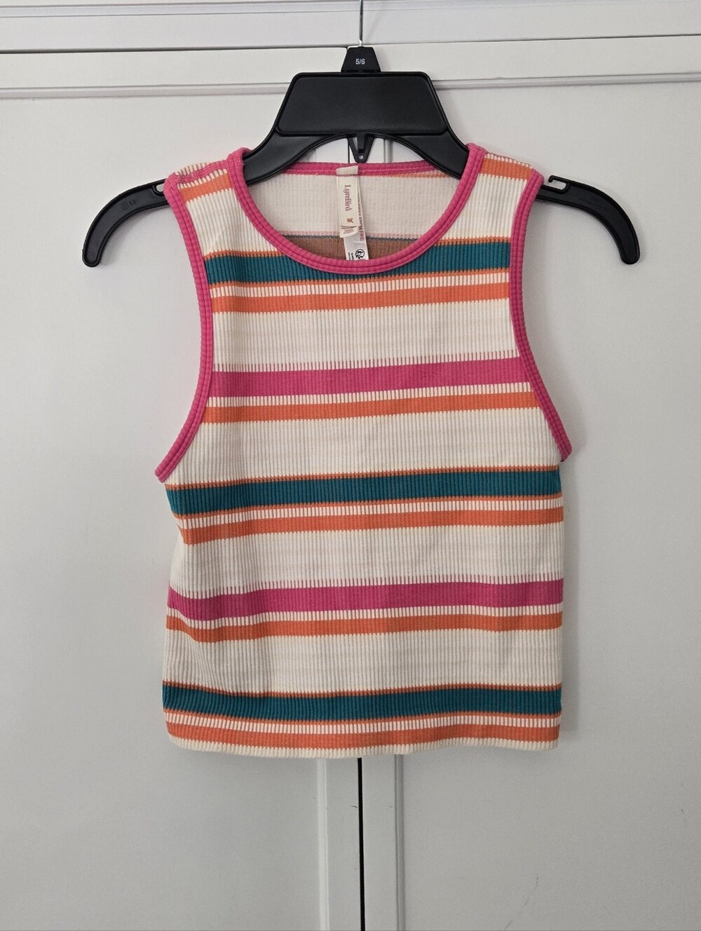 NWT Anthropologie LyreBird Striped Ribbed Tank Top - Pink/White